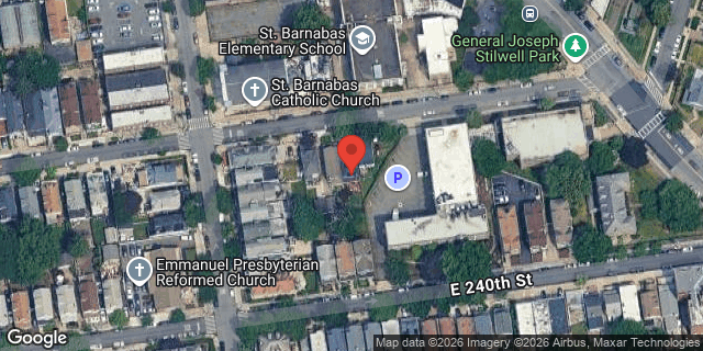 Aerial map of 414 EAST 241 STREET, Bronx