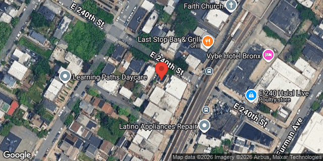 Aerial map of 690 EAST 240 STREET, Bronx