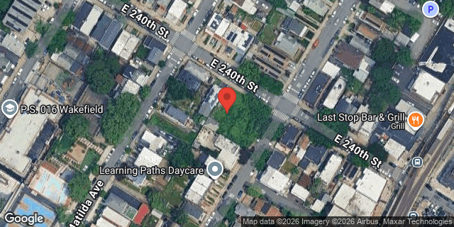 Aerial map of 662 EAST 240 STREET, Bronx