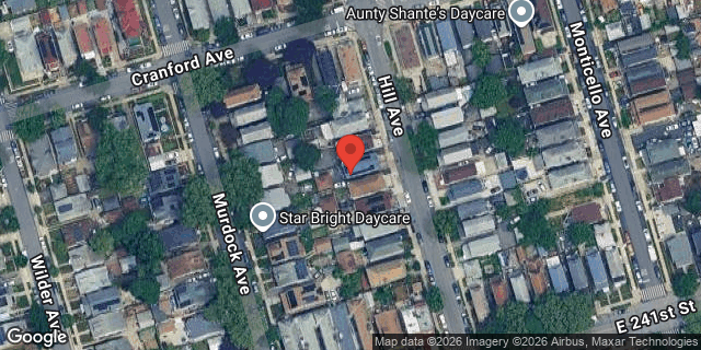 Aerial map of 4531 HILL AVENUE, Bronx