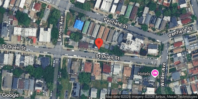 Aerial map of 811 ST OUEN STREET, Bronx