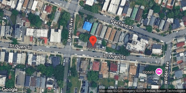 Aerial map of 805 ST OUEN STREET, Bronx