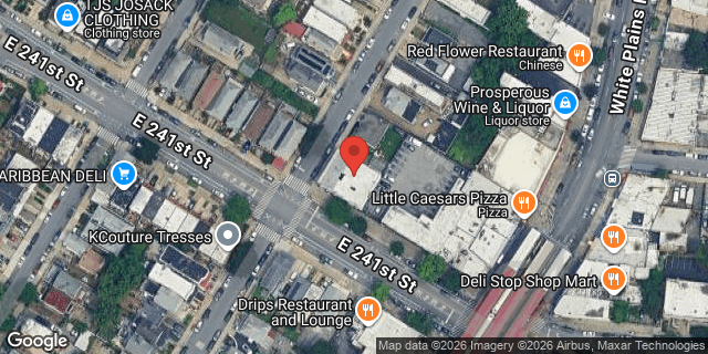 Aerial map of 677 EAST 241 STREET, Bronx