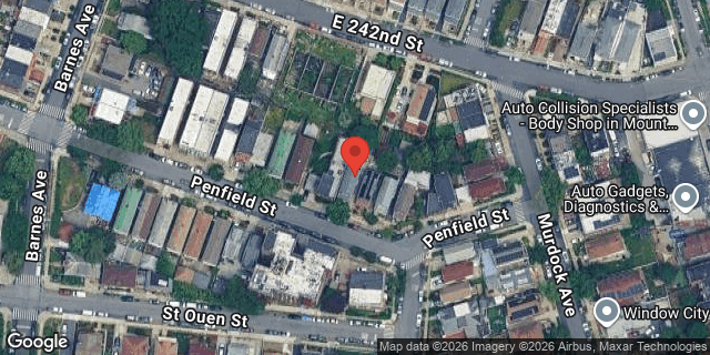 Aerial map of 833 PENFIELD STREET, Bronx