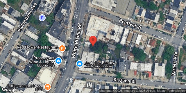 Aerial map of 4742 WHITE PLAINS ROAD, Bronx