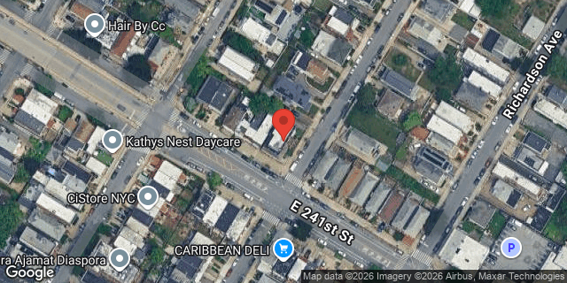 Aerial map of 641 EAST 241 STREET, Bronx