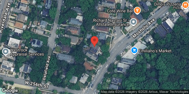 Aerial map of 5623 MOSHOLU AVENUE, Bronx