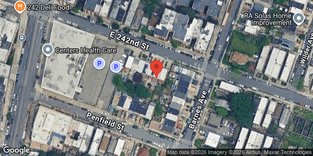 Aerial map of 740 EAST 242 STREET, Bronx
