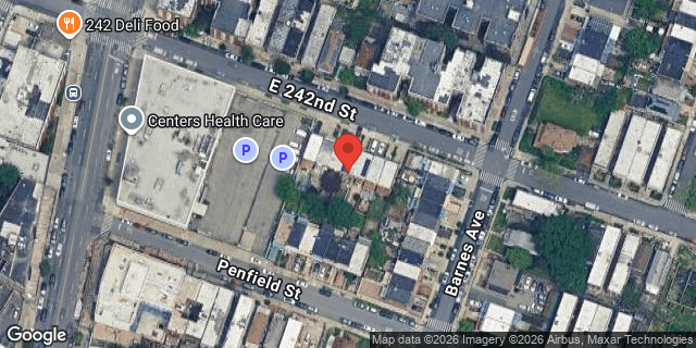 Aerial map of 736 EAST 242 STREET, Bronx