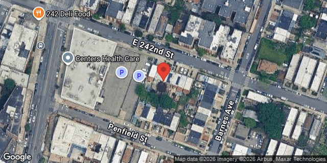 Aerial map of 734 EAST 242 STREET, Bronx