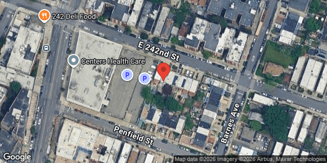 Aerial map of 732 EAST 242 STREET, Bronx