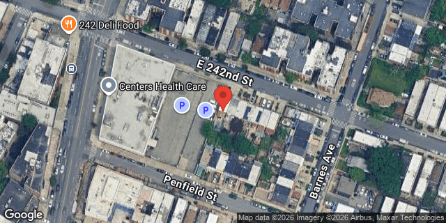 Aerial map of 730 EAST 242 STREET, Bronx